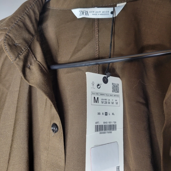 Zara Tailored Brown Shirt - Picture 2 of 9